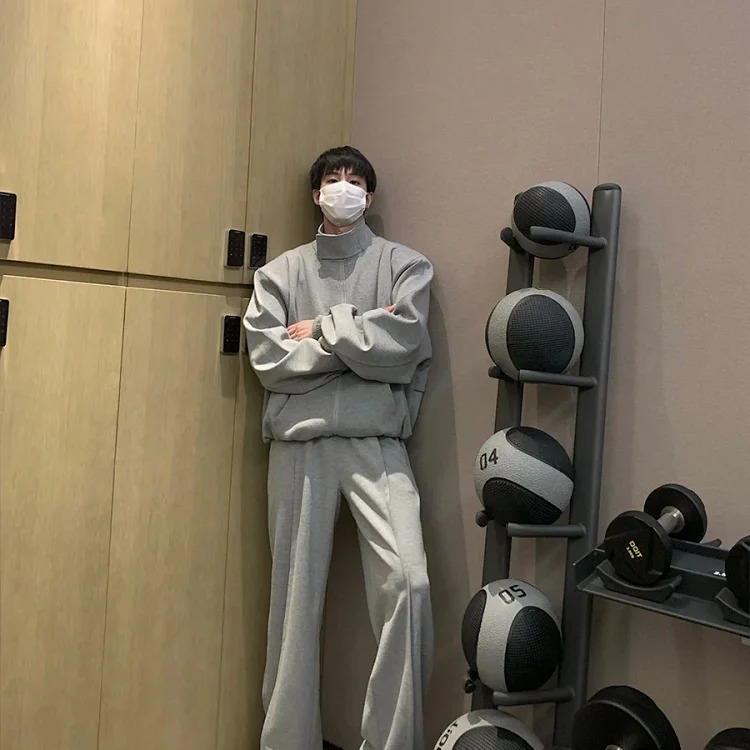 Trendy brand sports suit for men spring and autumn 2023 new style