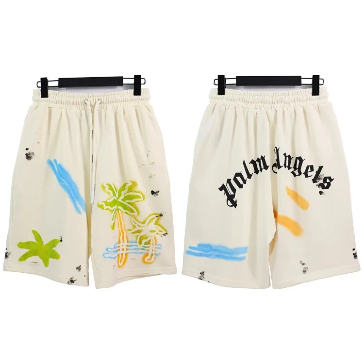 Trendy brand Angel classic black and white striped student casual shorts sports breathable straight shorts