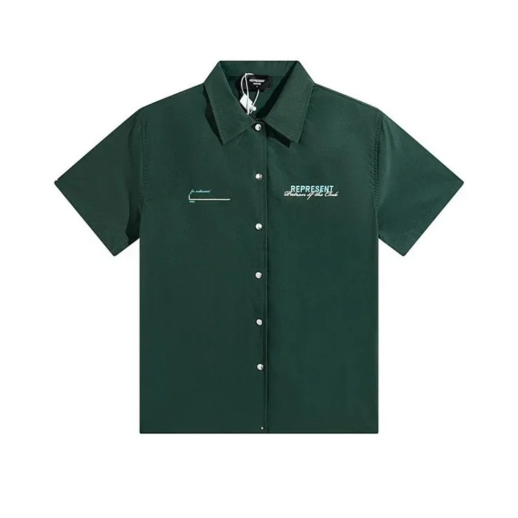 Cross-border supply American niche REPRESENT casual shirt short-sleeved loose shorts trendy brand suit for men