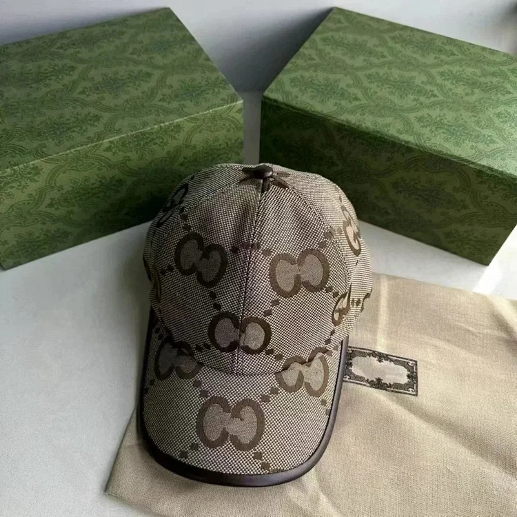 Gucci Peaked cap spring and summer ins Korean style trendy baseball cap double G pattern fashionable casual hat for men and women new versatile
