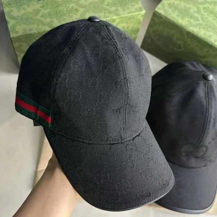 Gucci Peaked cap spring and summer ins Korean style trendy baseball cap double G pattern fashionable casual hat for men and women new versatile