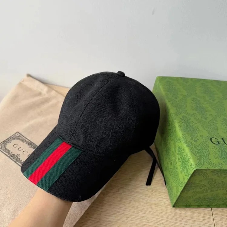 Gucci Peaked cap spring and summer ins Korean style trendy baseball cap double G pattern fashionable casual hat for men and women new versatile