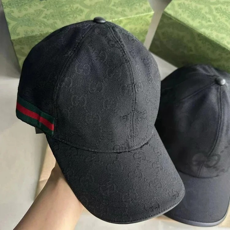 Gucci Peaked cap spring and summer ins Korean style trendy baseball cap double G pattern fashionable casual hat for men and women new versatile