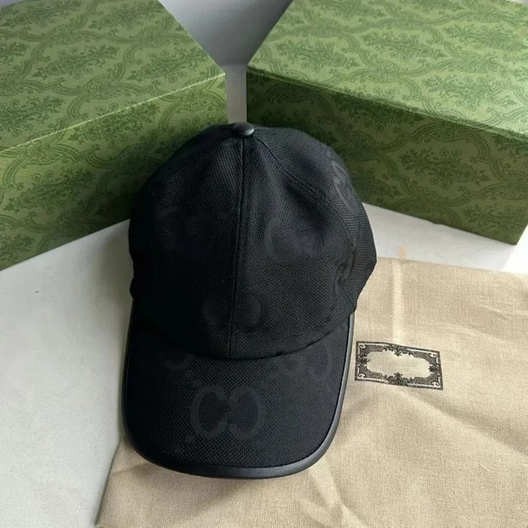 Gucci Peaked cap spring and summer ins Korean style trendy baseball cap double G pattern fashionable casual hat for men and women new versatile
