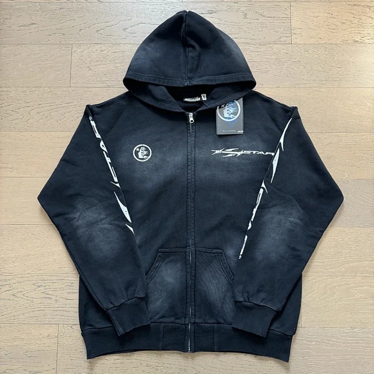 Washed and distressed hoodies for men and women, teenagers, foreign trade couples' sweatshirts