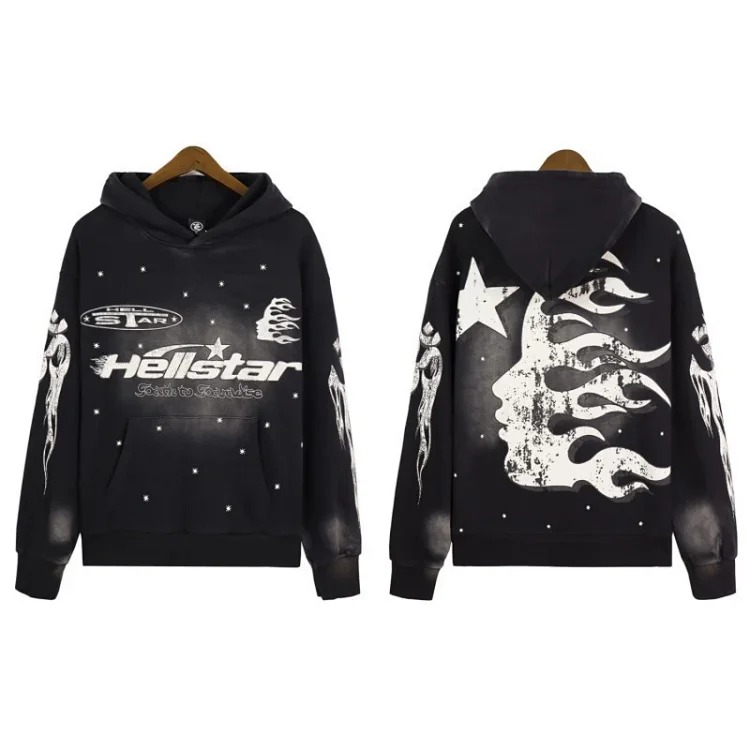 Washed and distressed hoodies for men and women, teenagers, foreign trade couples' sweatshirts