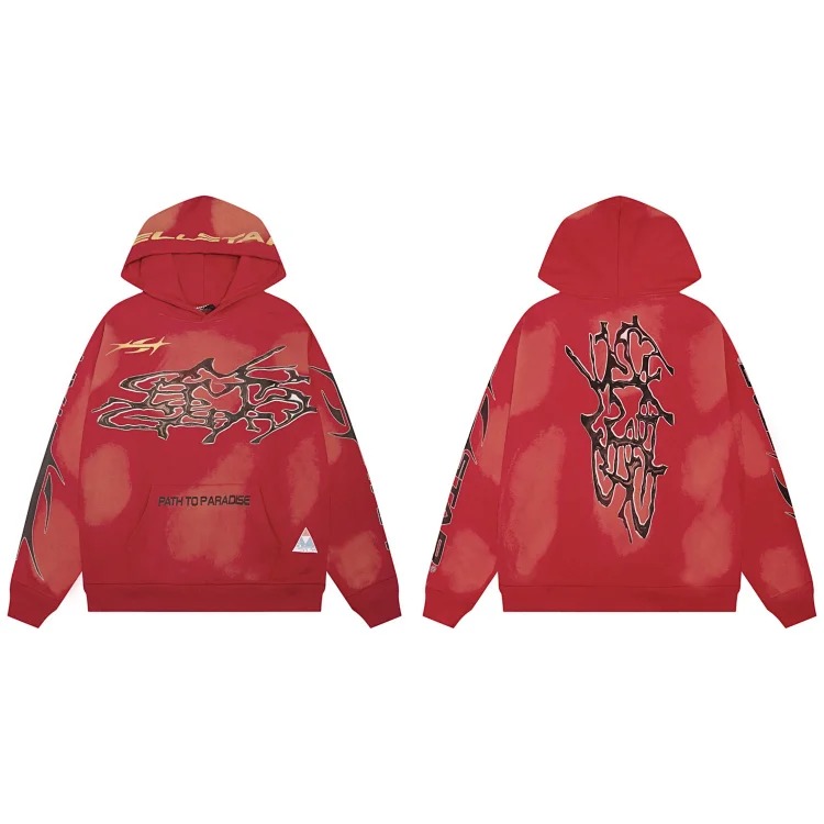 Washed and distressed hoodies for men and women, teenagers, foreign trade couples' sweatshirts