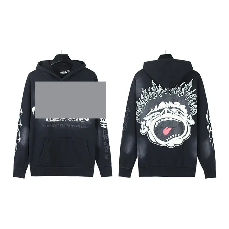 Washed and distressed hoodies for men and women, teenagers, foreign trade couples' sweatshirts