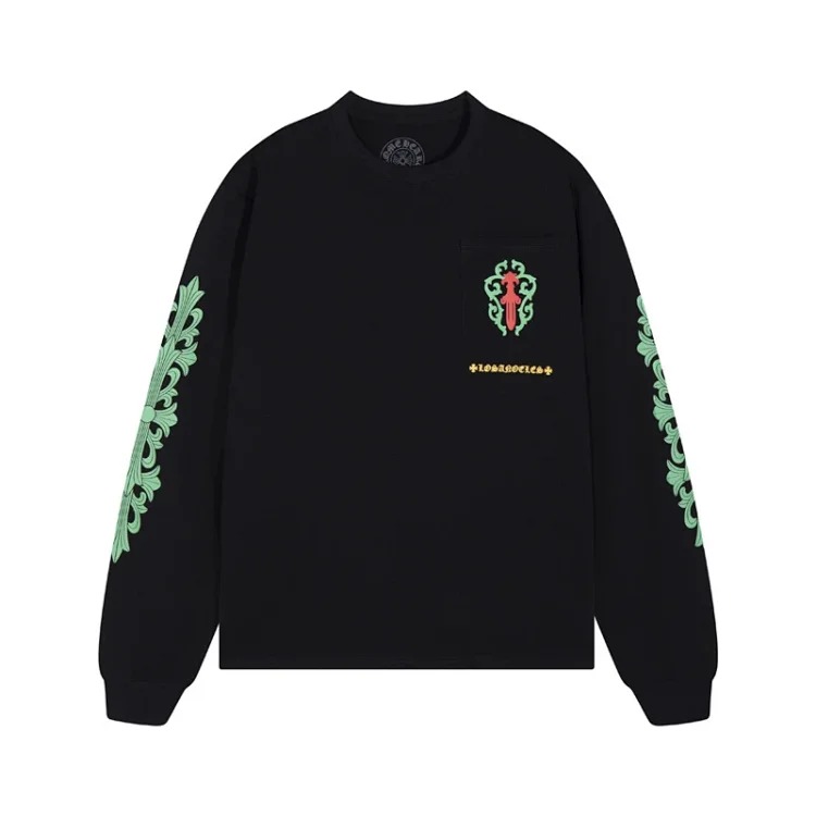 Chrome Hearts CH crotch horse hoof cross Sanskrit embroidery casual and loose