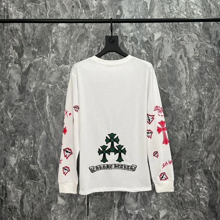 Chrome Hearts CH crotch horse hoof cross Sanskrit embroidery casual and loose