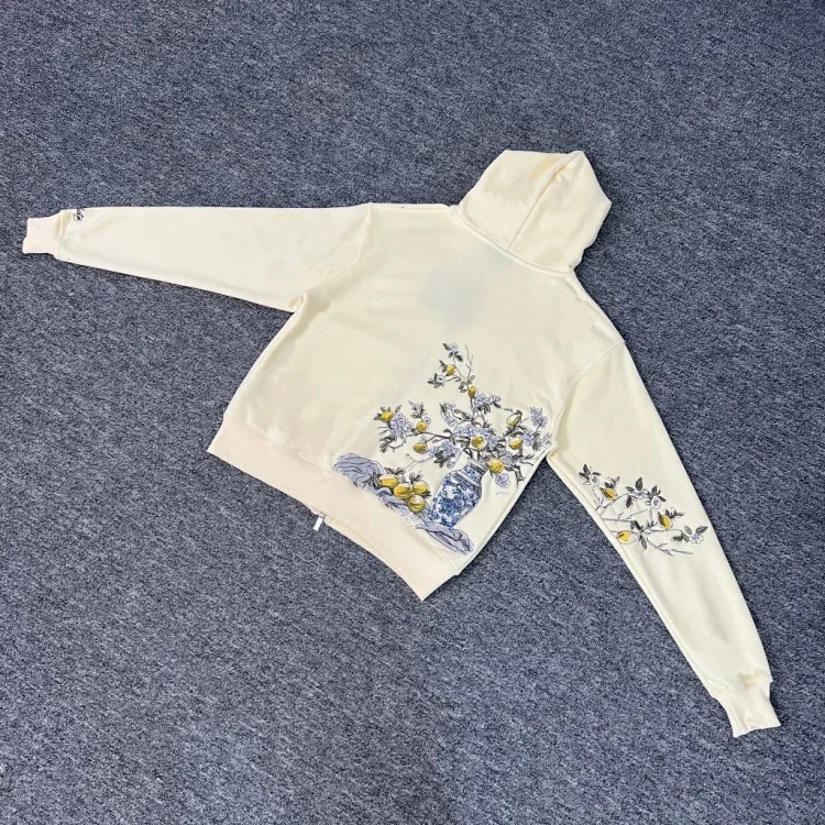 2025 new derschutze blossm European and American niche trendy brand embroidered cherry blossom casual high street jeans