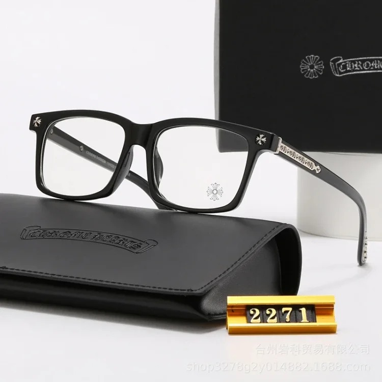 New style sunglasses for men and women from Europe and the United States, square frame, flat mirrors, classic travel fashion optical glasses