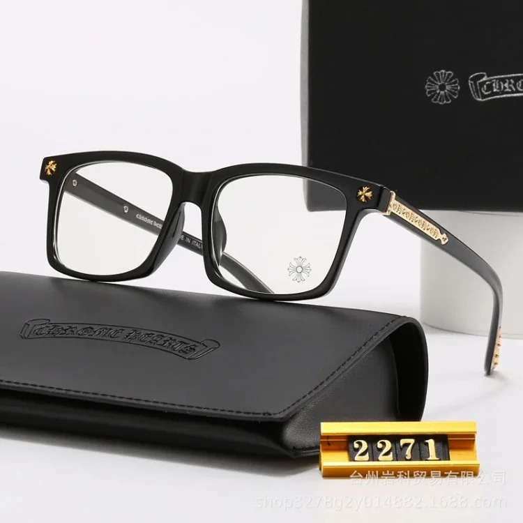 New style sunglasses for men and women from Europe and the United States, square frame, flat mirrors, classic travel fashion optical glasses