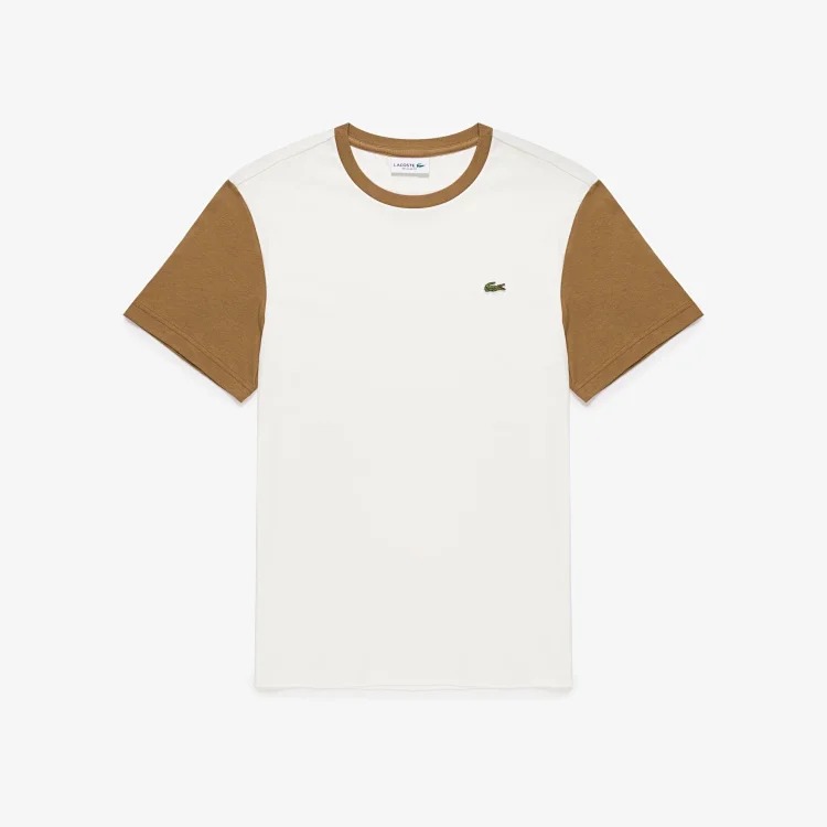 9.5/10 24 men's classic color-blocked round neck short-sleeved men's casual high-weight combed cotton round-neck short-sleeved t-shirt