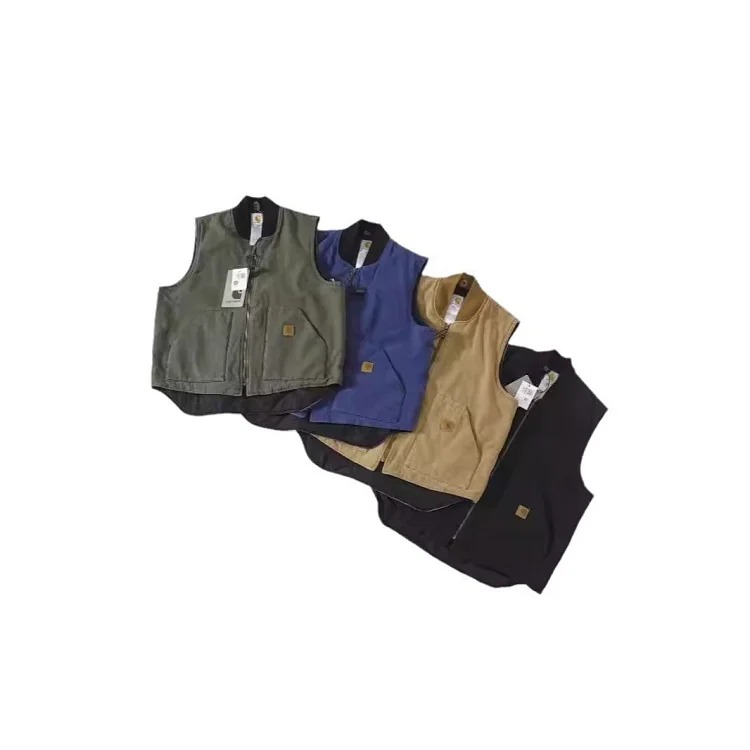 Heavy-duty washed thick quilted cotton vest rhombus thin cotton casual and simple