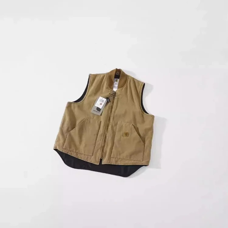 Heavy-duty washed thick quilted cotton vest rhombus thin cotton casual and simple