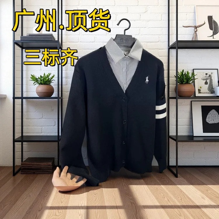 Ralph Lauren fake two-piece sweater, Pony Paul POLO fake two-piece sweater, same style for men and women