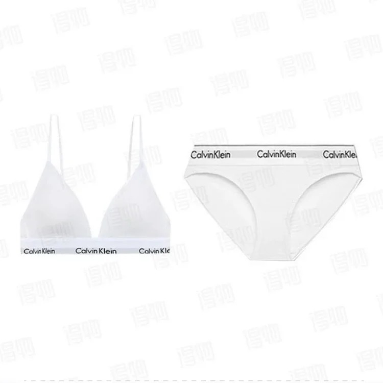 CK Underwear Women's Wireless Soft Cup Bra Bikini Panties Underwear Set