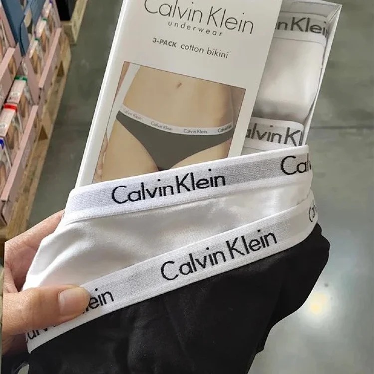 CK women's underwear pure cotton breathable mid-low waist sexy hip-covering bikini briefs