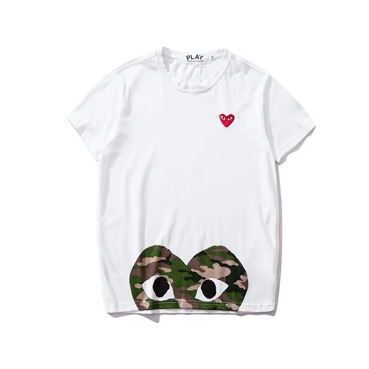 2026ss spring and trendy brand CDG PLAY Kawakubo Rei polka dot lower half heart men's and women's couple pure cotton round neck short-sleeved T-shirt image 2