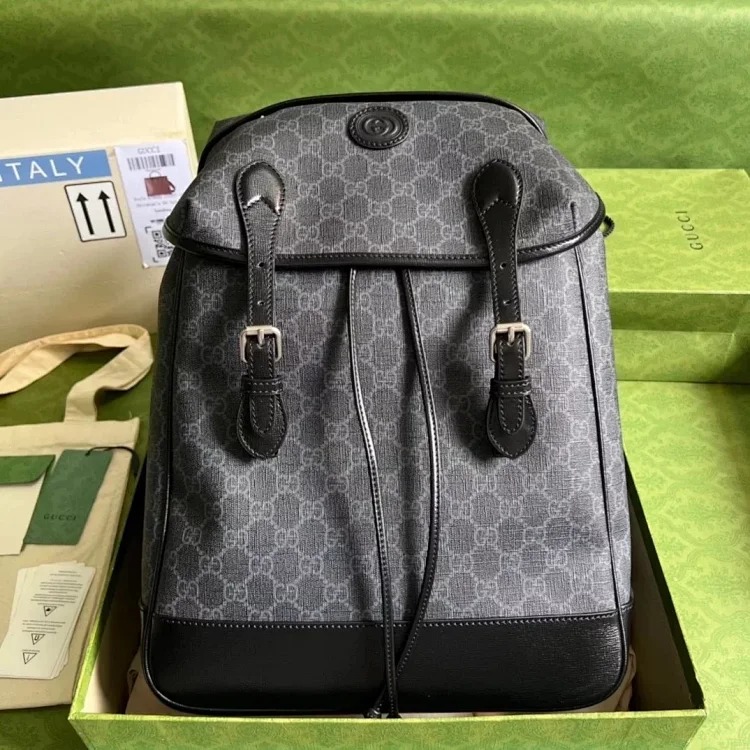 Original order 2023 new GG home decoration interlocking double G medium backpack classic presbyopic backpack men's backpack shoulder bag casual backpack luggage bag business trip travel ba