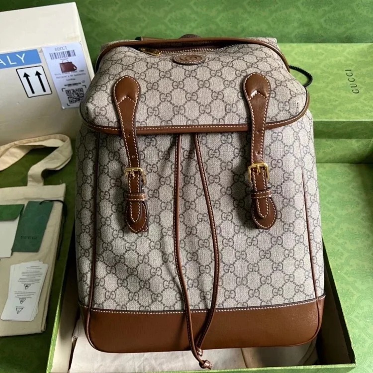 Original order 2023 new GG home decoration interlocking double G medium backpack classic presbyopic backpack men's backpack shoulder bag casual backpack luggage bag business trip travel ba