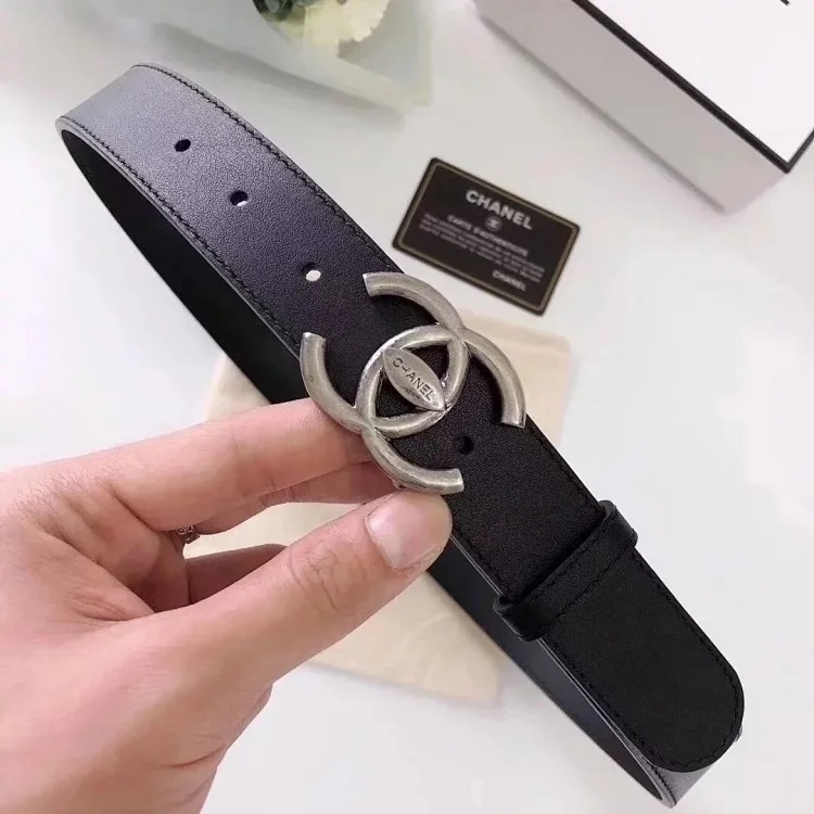 Original counter version comes with packaging leather diamond buckle belt, full leather belt, women's casual versatile trendy trousers belt, men's and women's business casual belt belt, me