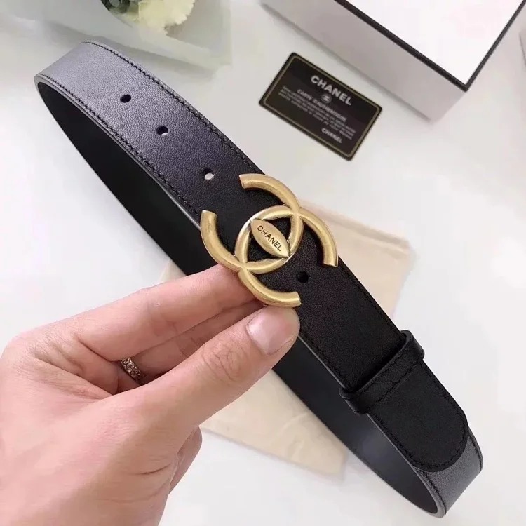 Original counter version comes with packaging leather diamond buckle belt, full leather belt, women's casual versatile trendy trousers belt, men's and women's business casual belt belt, me