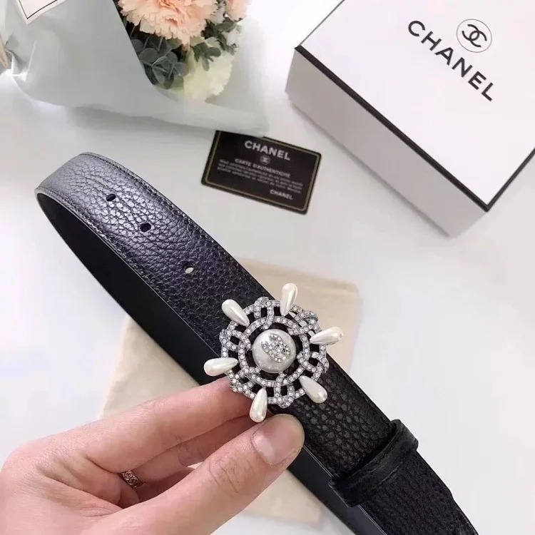 Original counter version comes with packaging leather diamond buckle belt, full leather belt, women's casual versatile trendy trousers belt, men's and women's business casual belt belt, me