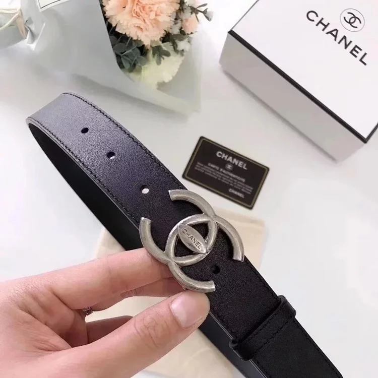 Original counter version comes with packaging leather diamond buckle belt, full leather belt, women's casual versatile trendy trousers belt, men's and women's business casual belt belt, me