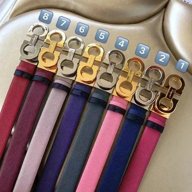 The original counter version comes with packaging, new high-quality Fila belt, women's cowhide belt, double-sided, fashionable and versatile casual belt and trouser belt 2.5 fashionable an