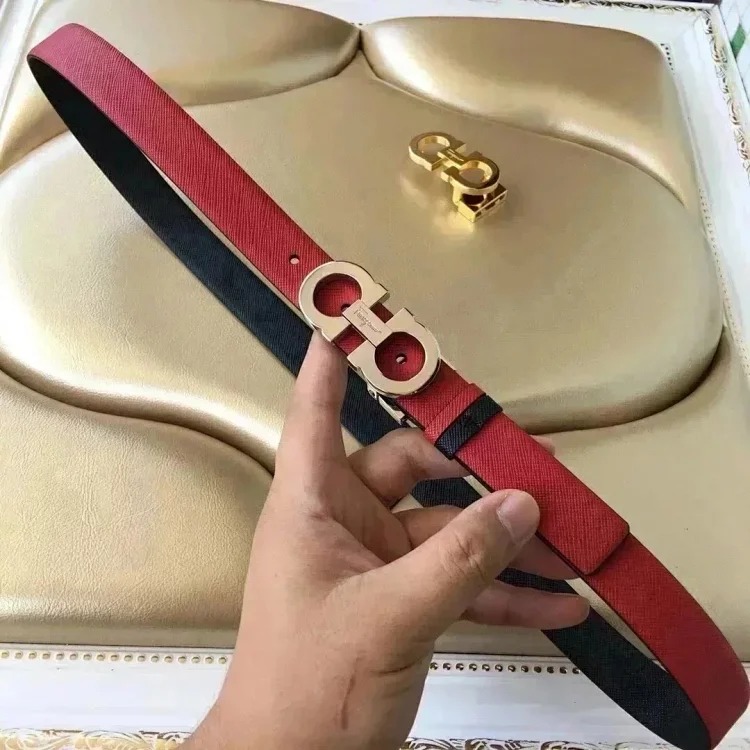 The original counter version comes with packaging, new high-quality Fila belt, women's cowhide belt, double-sided, fashionable and versatile casual belt and trouser belt 2.5 fashionable an