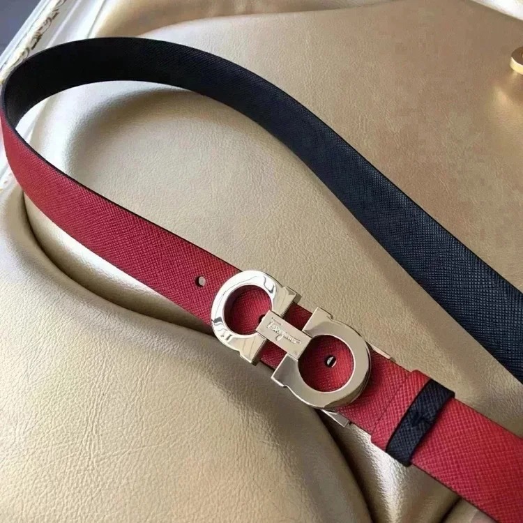 The original counter version comes with packaging, new high-quality Fila belt, women's cowhide belt, double-sided, fashionable and versatile casual belt and trouser belt 2.5 fashionable an