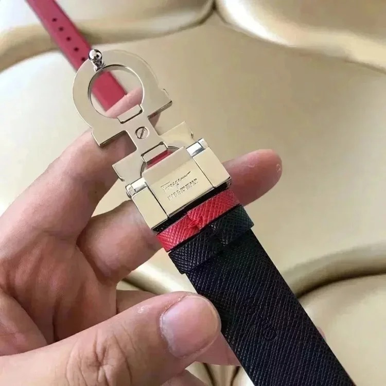 The original counter version comes with packaging, new high-quality Fila belt, women's cowhide belt, double-sided, fashionable and versatile casual belt and trouser belt 2.5 fashionable an