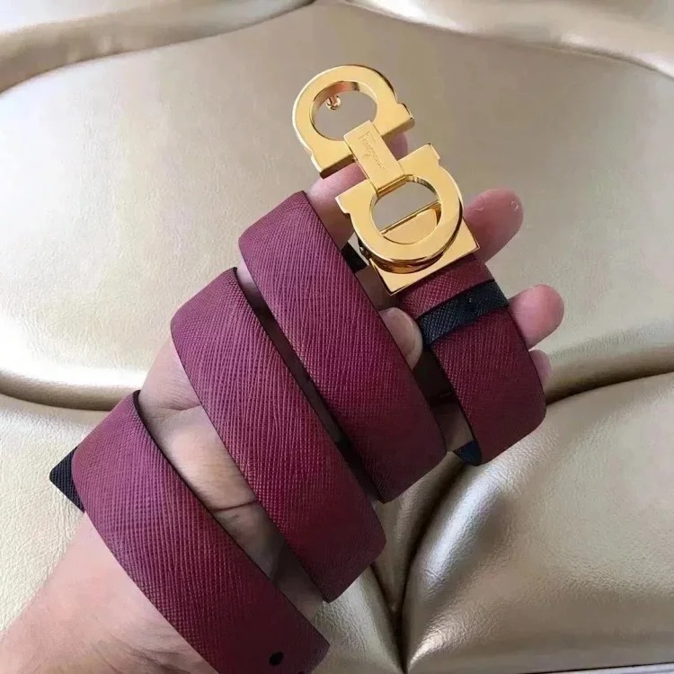 The original counter version comes with packaging, new high-quality Fila belt, women's cowhide belt, double-sided, fashionable and versatile casual belt and trouser belt 2.5 fashionable an