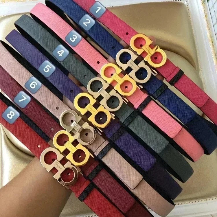 The original counter version comes with packaging, new high-quality Fila belt, women's cowhide belt, double-sided, fashionable and versatile casual belt and trouser belt 2.5 fashionable an