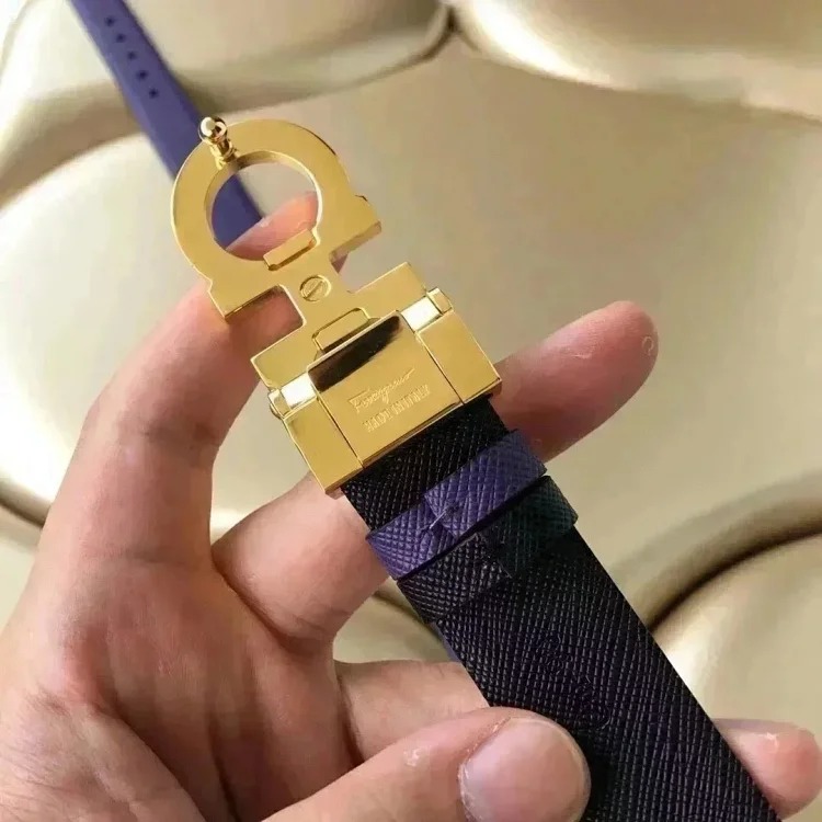 The original counter version comes with packaging, new high-quality Fila belt, women's cowhide belt, double-sided, fashionable and versatile casual belt and trouser belt 2.5 fashionable an