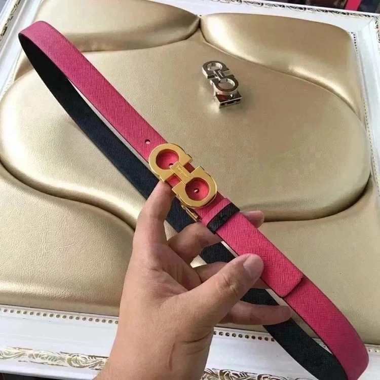 The original counter version comes with packaging, new high-quality Fila belt, women's cowhide belt, double-sided, fashionable and versatile casual belt and trouser belt 2.5 fashionable an