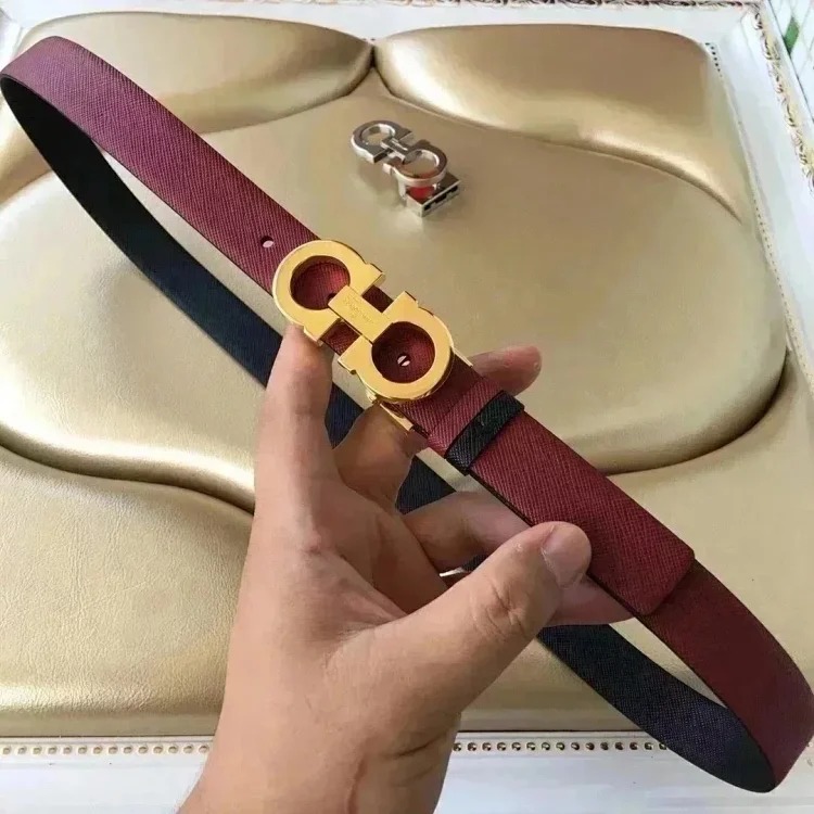 The original counter version comes with packaging, new high-quality Fila belt, women's cowhide belt, double-sided, fashionable and versatile casual belt and trouser belt 2.5 fashionable an