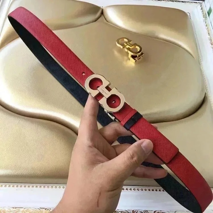 The original counter version comes with packaging, new high-quality Fila belt, women's cowhide belt, double-sided, fashionable and versatile casual belt and trouser belt 2.5 fashionable an