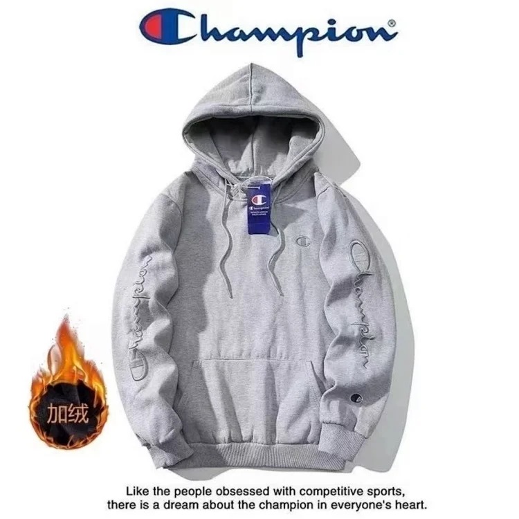 High version of independent champion sweatshirt with unicorn arm embroidery logo for men and women, casual long-sleeved pullover, sports top, jacket, trendy brand hoodie