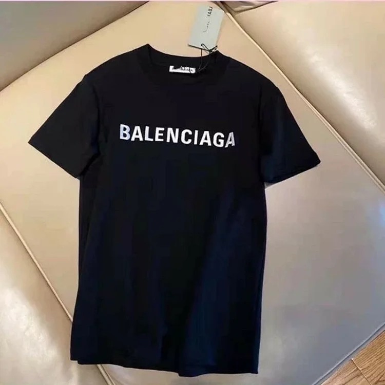 Balenciaga Light Luxury Short Sleeve T-shirt Unisex Top Half Sleeve Women