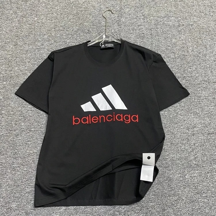 Balenciaga Balenciaga Adidas joint short sleeves with big logo catwalk style