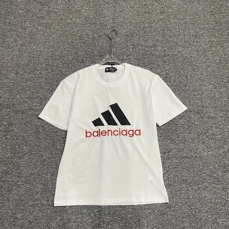 Balenciaga Balenciaga Adidas joint short sleeves with big logo catwalk style