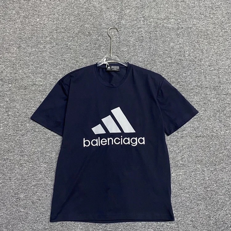 Balenciaga Balenciaga Adidas joint short sleeves with big logo catwalk style