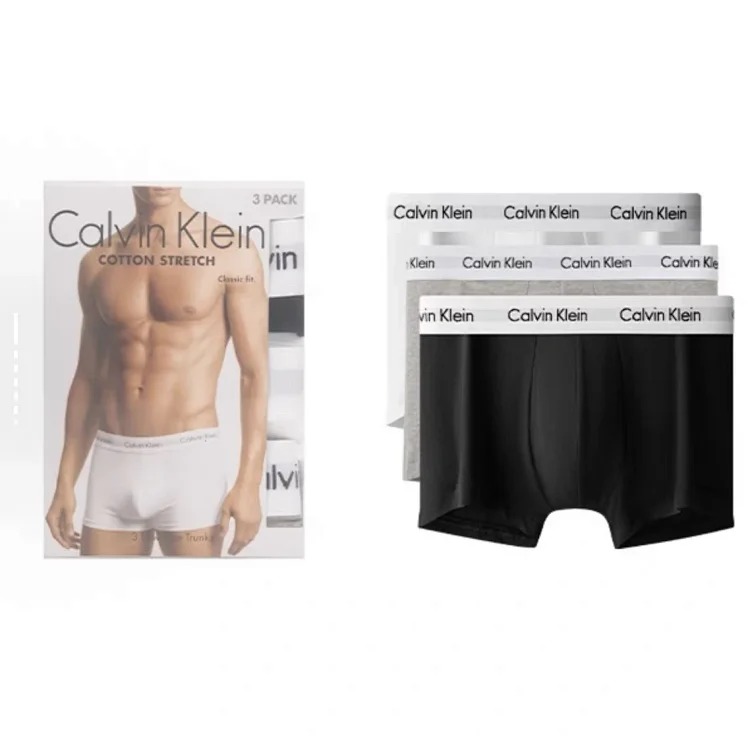 CK men's underwear pure cotton boxer antibacterial modal youth large size boxer shorts three-pack