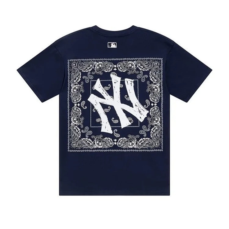 MLB light luxury short-sleeved T-shirt men's round neck half-sleeved tops the same style for men and women
