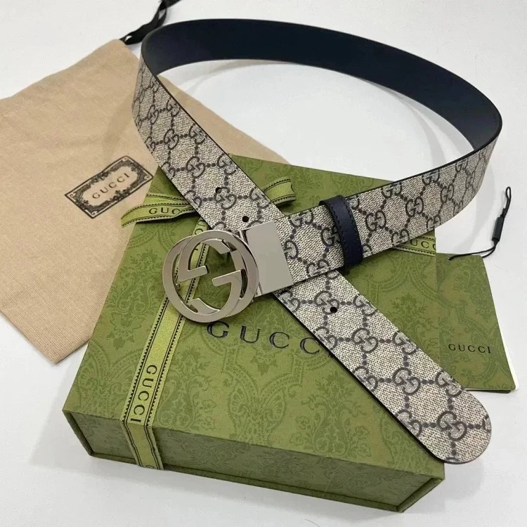 Louis Vuitton Gucci men's and women's belt PVC presbyopic calfskin retro