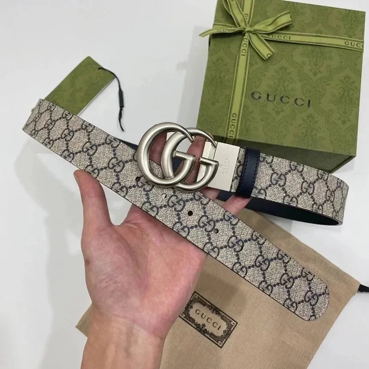 Louis Vuitton Gucci men's and women's belt PVC presbyopic calfskin retro