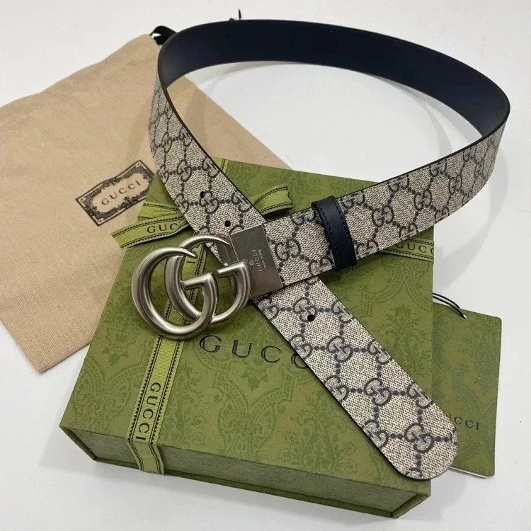 Louis Vuitton Gucci men's and women's belt PVC presbyopic calfskin retro